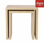 Oscar Nest of 2 Tables - Oak/White Effect. From the Official Argos Shop