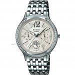 Casio Sheen Ladies' Stainless Steel Crystal Set Watch, was 160, through quidco