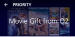 Movie gift from o2 priority - Rental
