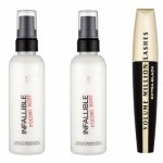 THREE L'Oreal Fixing Sprays & FREE Volume Million Lash Mascara (Worth £9.99)