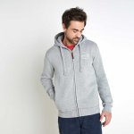 Weird Fish Ettercap Full Zip Branded Hoodie Grey Marl