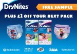 Free DryNites Sample Plus Off Your Next Purchase