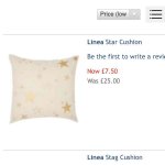 star cushion from linea was £25 now £7.50 houseoffraser