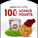 100 bonus points on orders between​ 5​pm and midnight! from 8th to 24 Dec @ Subway