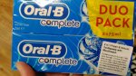Oral B Complete Duo Pack 2x75ml (150ml total) toothpaste with mouthwash built in