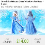 75% OFF girls Princess dress with faux fur hood - £18.99 Delivered @ GoGroopie