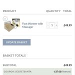 Heated foot warmer massager to &pound;49.99