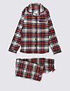 Kids’ Unisex Pure Cotton Checked Pyjamas (1-16 Years) - £8