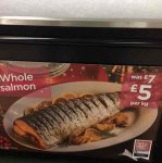 Whole salmon at Asda per kg (instore)