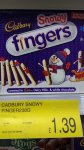 Cadbury Snowy Fingers Xmas - TWIN 230g Pack