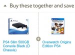 PS4 Slim 500GB + Overwatch Origins comes