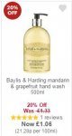 Baylis & Harding hand wash 500ml