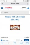 Galaxy Chocolate 390 grams at in-store at my local tesco, Sheffield infirmary road
