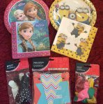 Partyware - Minions, Frozen, Plates, Napkins, Banners, Balloons, Candles ALL - Sainsburys instore
