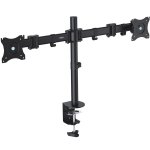 VonHaus Double Twin Arm LCD LED Monitor Desk Mount Bracket for 13"-27" Screens with &plusmn;45&deg; Tilt, 360&deg; Rotation & 180&deg; Pull Out Swivel Arm - Max VESA 100x100 - Free 5yr warranty