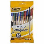 Bic Cristal Ballpoint Pens Assorted Black/Blue/Red/Green 10 Pack 1/2 Price TESCO DIRECT (FREE NEXT DAY C&C)