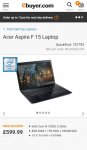 Acer Aspire F 15 Laptop - Laptops