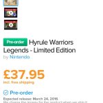 Legend of Zelda Hyrule Warriors Legends Limited Edition 3DS @ Coolshop for £37.95