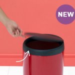 Brabantia 30 Litre Flip Bin - Red/Silver/Grey plus 20% code stacks