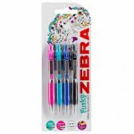 Zebra Mini Pens 4 Pack