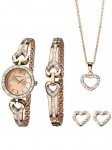SEKONDALADIES ROSE GOLD PLATED OPEN HEART STONE SET CHRISTMAS GIFT SET 2363G 66.49 with code