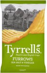 Tyrrells Furrows Sea Salted / Sea Salt & Vinegar / Mature Cheddar Cheese & Pickled Onion (150g) x2