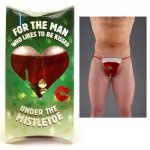 Novelty Mens Mistletoe Underwear