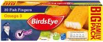 Birds Eye Fish Fingers (Alaska Pollock Fillets 58%) with Omega 3 (30 per pack - 840g)