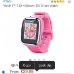 Vtech Pink Kidizoom DX Smart Watch