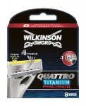Wilkinson Sword Quattro Titanium Precision Razor Blades (Pack of 8)