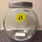 Glass biscuit jars