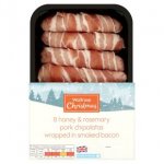 8 British honey & rosemary pork chipolatas in bacon @ Waitrose with My Picks TODAY ONLY