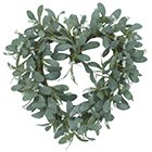 Christmas Ice Palace Mistletoe Heart Wreath