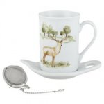 Woodland Fine China Mug infuser Gift Set