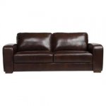 Idaho 3 Seater Leather Sofa, Antique Chocolate