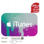 Tesco ITunes cards & codes £5 off of a £25.00 card/code - 20% off