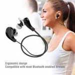 7dayshop - Sport V4.0+EDR Bluetooth Wireless Sport Stereo Earbuds Headphones Headset with Mic - Funk Black