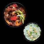 Chinese takeaway meal deal (2 mains and 3 sides)