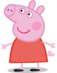 Peppa pig logo black shoes size 7-8