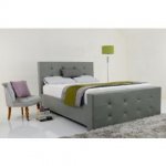 Lucy Faux Leather King 5ft Bed Grey