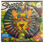 Sharpie Lion Limited Edition Permanent Markers, Assorted Ink Pack of 30). @ WH SMITHS Plus free colouring book worth £4.99