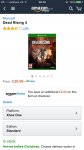 Dead Rising 4 XB, Amazon. &pound;27.99 for prime members