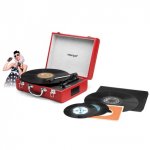 Bluetooth Lunchbox plays LPs,45s & 78s - Red