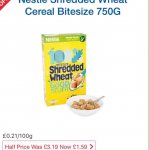 Nestle Shredded Wheat Cereal Bitesize 750g