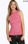 MADISON Knitted Sleeveless Cowl neck top