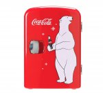 Coke mini fridge with polar bear design