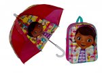 Disney Doc McStuffin backpack and umbrella set