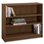 Fraser Walnut Effect 3 Shelf Bookcase, Wide