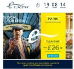 Eurostar to Paris or Brussels from £26 single or Return