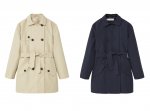 Girls' Trench Coat, Ecru or Navy